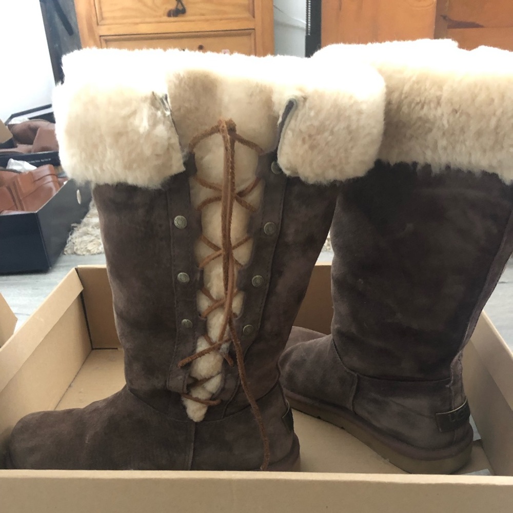 Brown Lace UGG boots